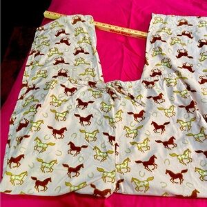 xl flannel pajamas pants with horses